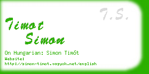 timot simon business card